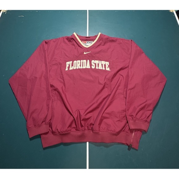 Vintage Nike FSU Windbreaker Men's XXL Center Swoosh Florida State Seminoles - Picture 1 of 12